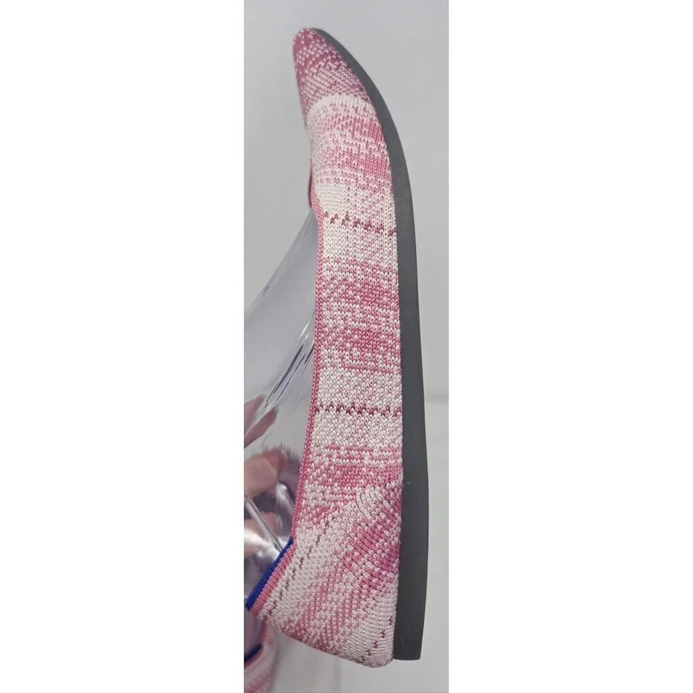 Rothy’s The Point Pink Plaid Limited Edition Breast Cancer Slip On Flats Size 8 - Picture 7 of 13